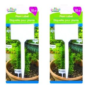 2 Pack Garden Collection 10ct Plastic Plant Label Stakes NWT